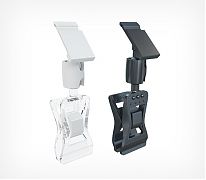 Держатель кассет цен FXS-PC прищепка малая — это модель на малой прищепке, предназначена для крепления кассет цен на край посуды